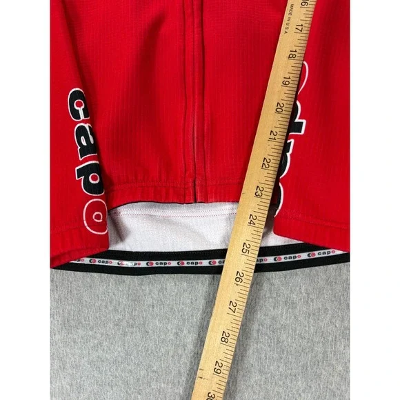 Capo Italy Long Sleeve Winter Cycling Jersey (Men's Small) Red - Picture 6 of 12